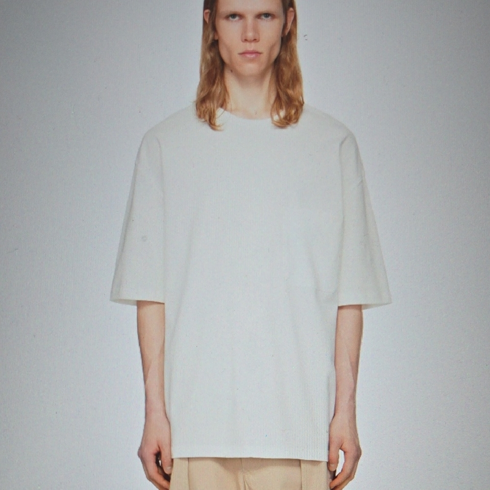 LEMAIRE OFF WHITE BOXY SHORT SLEEVE TSHIRT (MEN) - SMALL